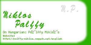 miklos palffy business card